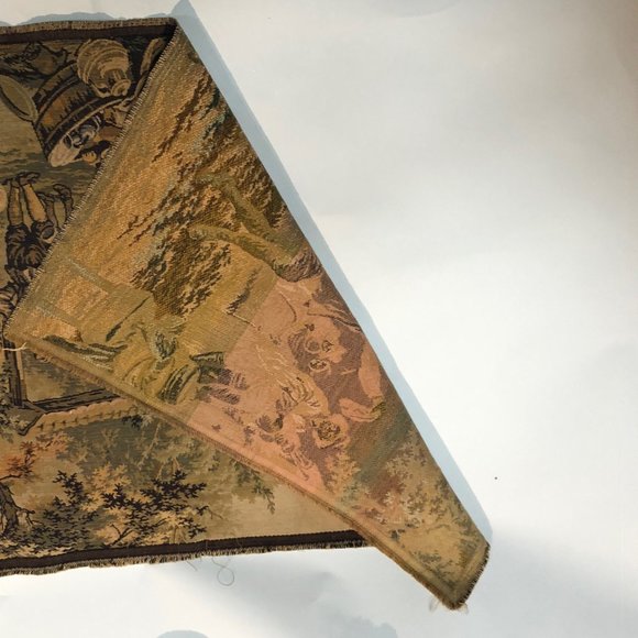 Vtg Pastoral Courtship Tapestry - France